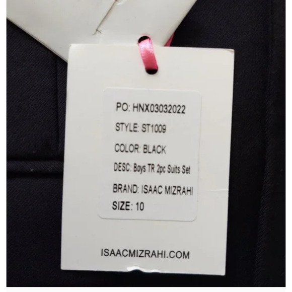 Isaac Mizrahi New York Boy Pant Suit Size 10 Black Formal Blazer Jacket Slim Fit - Picture 5 of 5